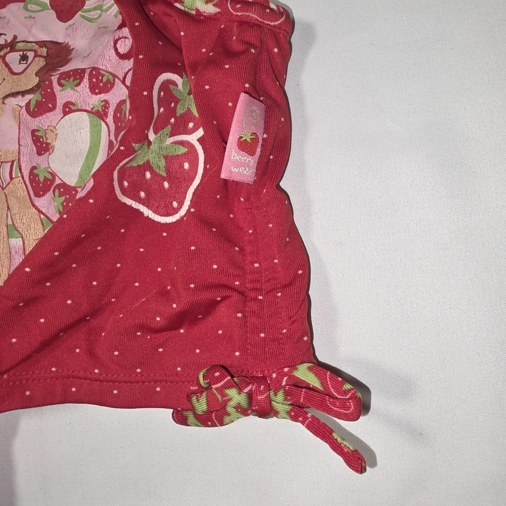 Vintage 2005 Strawberry Shortcake Girls Swim‎ Top Berry Fun Red Size 6 READ